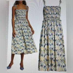 Saks Fifth Avenue; En Saison Floral Tie-Strap Midi Dress in Large